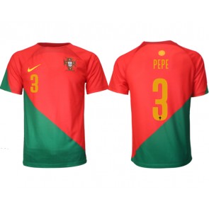 Portugalsko Pepe #3 Domácí Dres MS 2022 Krátký Rukáv